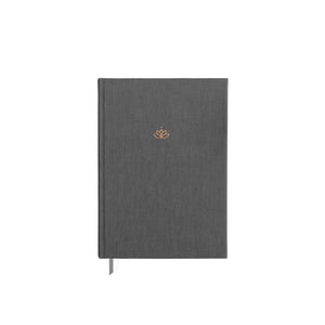 Charcoal undated Ponderlily Planner without elastic band enclosure