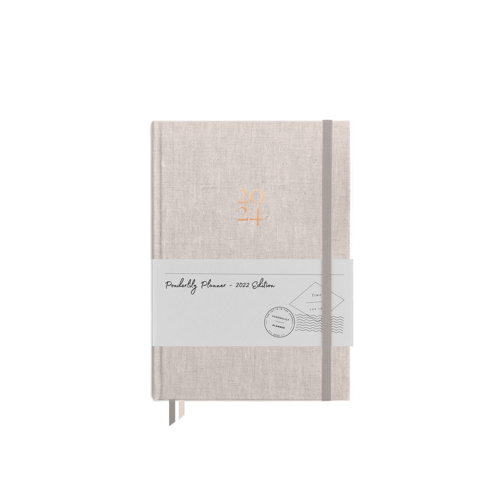 Inspirational 2025 Weekly Planner Monday Start in Linen Ponderlily