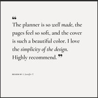Customer review of the Ponderlily planner