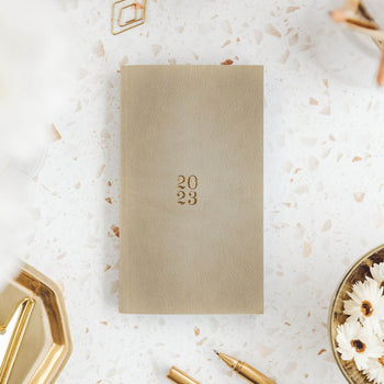 2023 Ponderlily monthly planner with Stone color cover