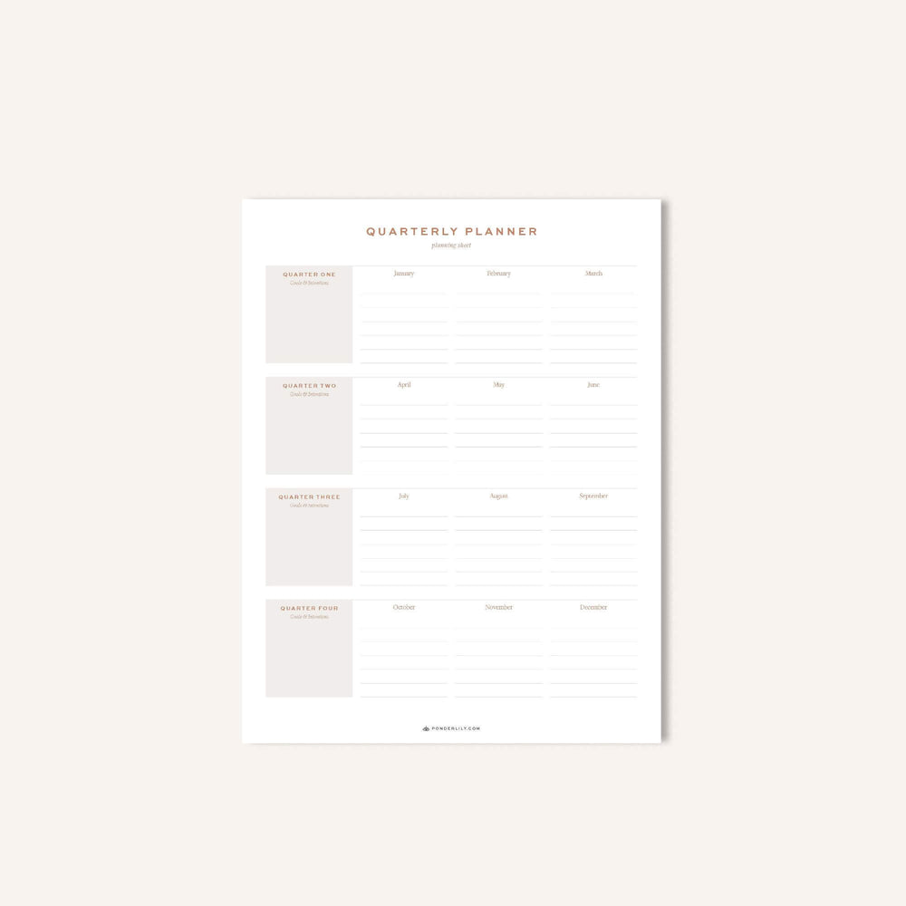Ponderlily-Quarterly-Planner-Printable