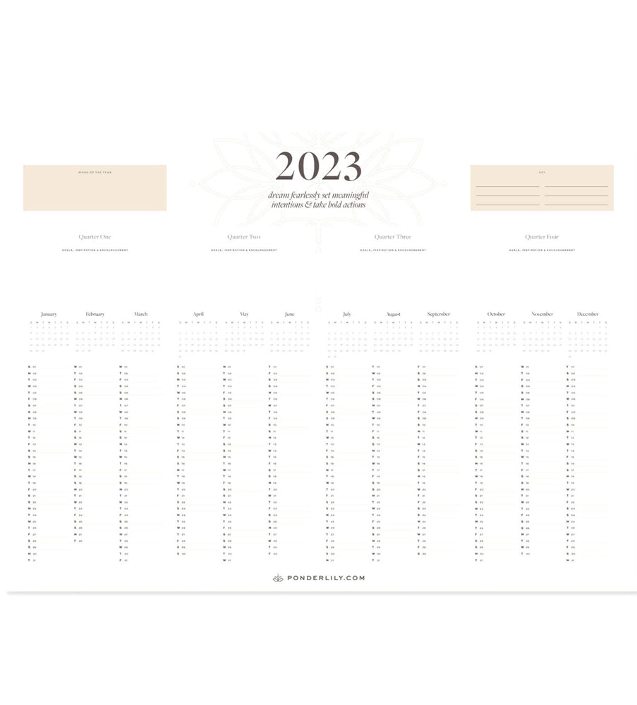Ponderlily Wall Calendar 2023