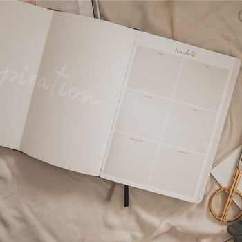 Inspiration board of undated Ponderlily weekly Planner